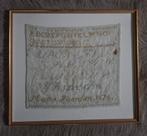 Antieke sampler merklap 1876, Ophalen of Verzenden