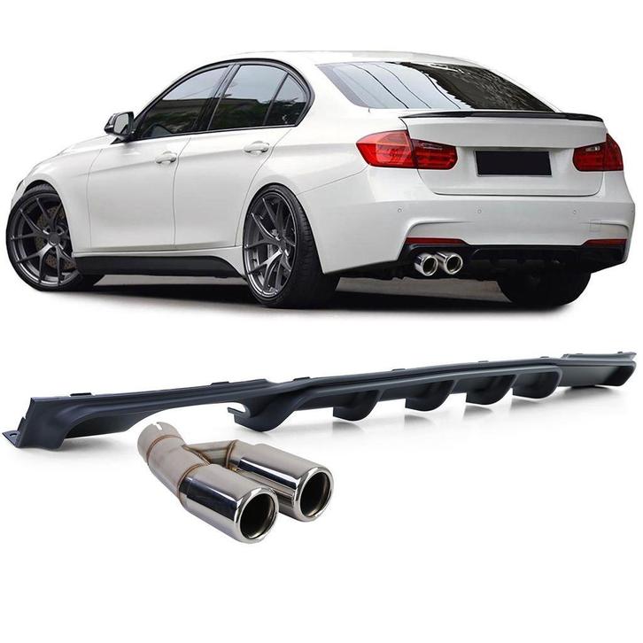 Diffuser Mat Uitlaat Passend Voor Bmw 3 serie F30 F31 M Pack, Auto diversen, Tuning en Styling, Verzenden