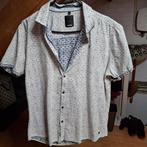 Wit overhemd met blauw patroon - Twinlife, Kleding | Heren, Overhemden, Wit, Ophalen of Verzenden, Zo goed als nieuw, Halswijdte 41/42 (L)