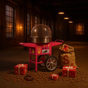 Sinterklaas vieren met deze prachtige suikerspinmachine beschikbaar voor biedingen
