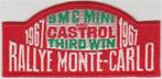Rallye Monte-Carlo stoffen opstrijk patch embleem, Verzamelen, Ophalen of Verzenden, Nieuw, Auto's