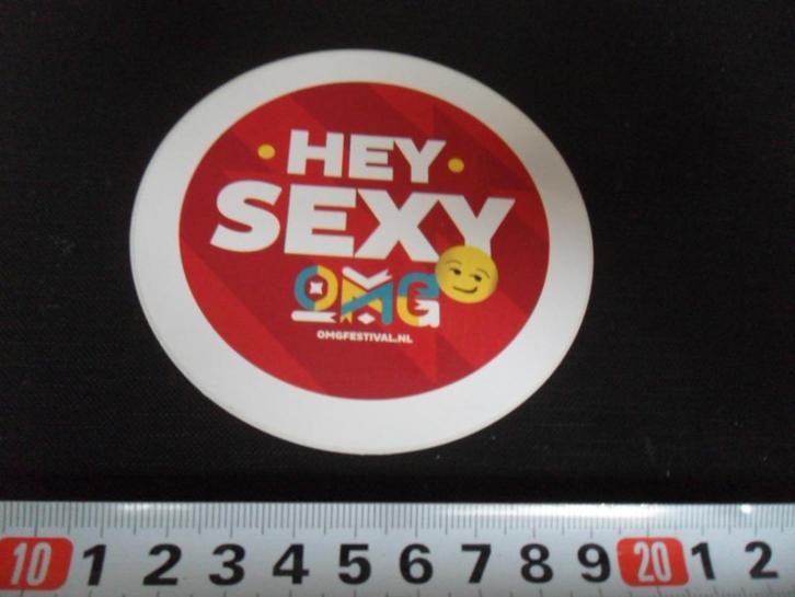 sticker omg festival HEY SEXY *, Verzamelen, Stickers, Zo goed als nieuw, Ophalen