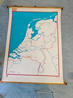 Schoolkaart Nederland, Antiek en Kunst, Antiek | Schoolplaten, Ophalen, Aardrijkskunde