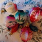 Antieke glas figuurtjes kerstboom lampjes, Ophalen of Verzenden