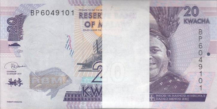 Malawi bankbiljet 20 Kwacha 2019 UNC, Pick New in bundel, Postzegels en Munten, Bankbiljetten | Afrika, Los biljet, Overige landen