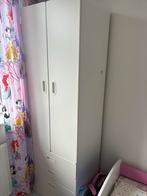 Witte Kledingkast met Lades, Ophalen, Gebruikt, Kast, 50 tot 70 cm