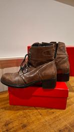 Wolky enkellaarsjes. Leer, kleur bruin. Maat 42, Kleding | Dames, Schoenen, Ophalen of Verzenden, Zo goed als nieuw, Bruin