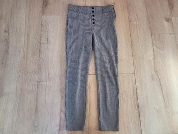 ZARA zwart wit geruite legging met rits maat M ~ JB0018 beschikbaar voor biedingen