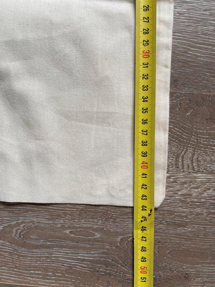 6 Canvas Zakken met Trekkoord - Bedrukking/Sinterklaas, Sieraden, Tassen en Uiterlijk, Tassen | Damestassen, Nieuw, Beige, Ophalen of Verzenden