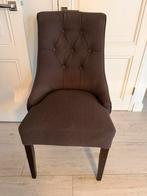 Zes eetkamerstoelen totaal € 50,00, Huis en Inrichting, Ophalen, Gebruikt, Bruin, Stof