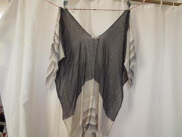 dunne grijs zwarte beige calvin klein omslagsjaal/poncho beschikbaar voor biedingen