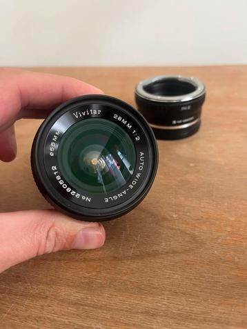 Vivitar 28mm f2 vintage | made in Japan | Sony E adapter beschikbaar voor biedingen