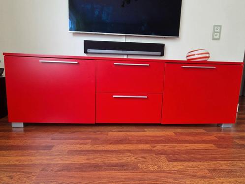 Dressoir / TV meubel / Room divider - rood, robuust, Huis en Inrichting, Kasten | Dressoirs, Zo goed als nieuw, 25 tot 50 cm, Ophalen