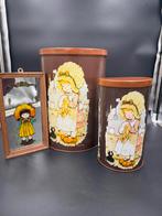 Sarah Kay Set - 2 Blikken (21cm, 28cm) met Spiegel, Ophalen of Verzenden, Gebruikt