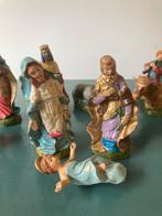 Antieke Kerststal met Figuren, Antiek en Kunst, Antiek | Religie, Ophalen of Verzenden