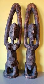 2 zeldzame oude houten Dogon beelden. Oorsprong Mali., Antiek en Kunst, Ophalen of Verzenden