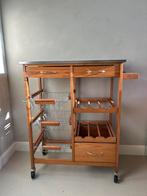 Super leuke Trolley, hout en RVS op wielen, Huis en Inrichting, Kasten | Overige, Ophalen, Zo goed als nieuw