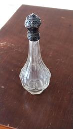 Antiek parfumflesje met zilveren dop.1890, Ophalen of Verzenden