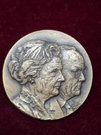 Penning 1987 Gouden Huwelijk Juliana en Bernhard - Vlijmen, Ophalen of Verzenden, Brons, Nederland