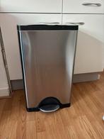 RVS Prullenbak met Pedaal, Ophalen, Gebruikt, Met pedaal, 50 tot 75 cm