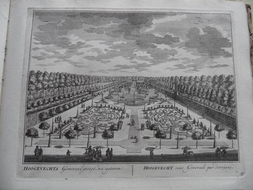 19 Maarsen Buitenverblijf Hoogevecht Kopergravure 1719, Antiek en Kunst, Kunst | Etsen en Gravures, Ophalen of Verzenden