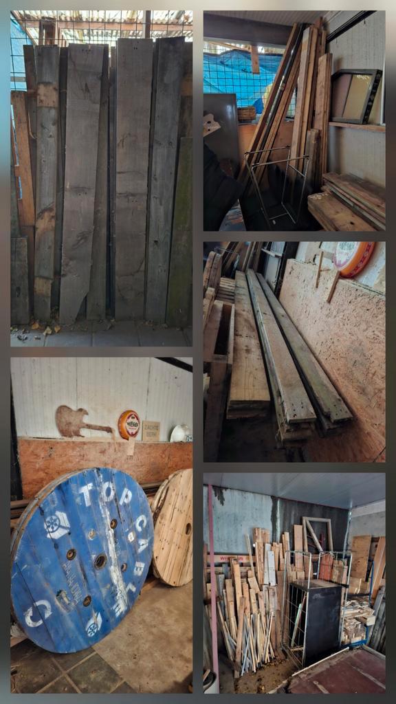 Houtopruiming: Stookhout, timmerhout, planken etc., Doe-het-zelf en Verbouw, Hout en Planken, Gebruikt, Overige typen, Vuren, Minder dan 200 cm