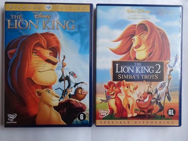 Walt Disney The Lion King (Deel 1 en 2 Dvdset), Cd's en Dvd's, Dvd's | Tekenfilms en Animatie, Zo goed als nieuw, Amerikaans, Tekenfilm