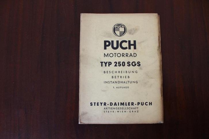 Puch 250 SGS 1954 motorrad beschreibung instructie boekje, Motoren, Handleidingen en Instructieboekjes, Overige merken, Ophalen of Verzenden