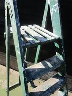 Oude groene schilders trap ladder rek plantenrek tuinrek, Ophalen of Verzenden