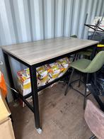 Verrijdbare bartafel met metalen onderstel, Huis en Inrichting, Tafelonderdelen, Ophalen, 100 tot 150 cm, 50 tot 100 cm, Zo goed als nieuw