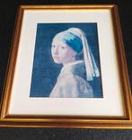 Brocante prent meisje met parel, Ophalen of Verzenden
