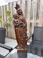 Antiek Mariabeeld prachtig houtsnijwerk 49 cm, Ophalen