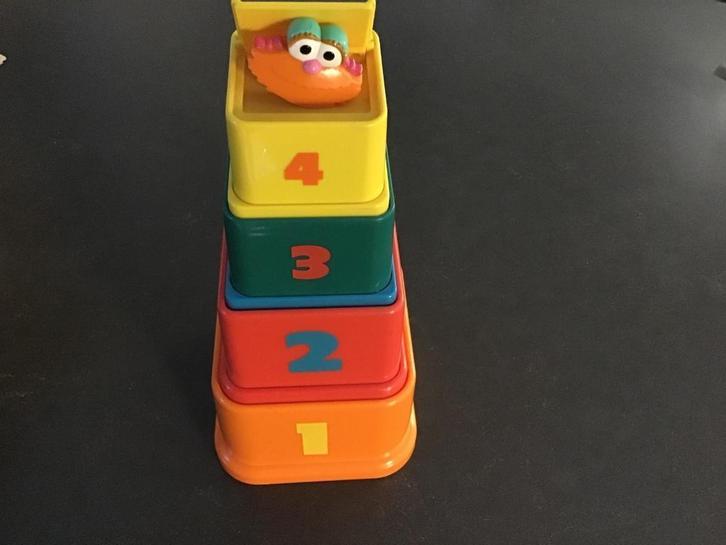Vintage Tyco Toys Playtime Stapeltoren Sesamstraat, Kinderen en Baby's, Speelgoed | Babyspeelgoed, Gebruikt, Overige typen, Ophalen of Verzenden