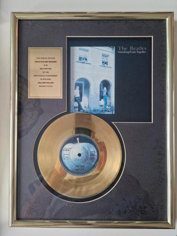 Goldplated single van The Beatles. Something/Come Together.  beschikbaar voor biedingen