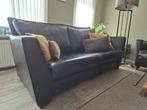 Te Koop : Zwart lederen bankstel, Ophalen, Gebruikt, Modern Classis, Driepersoons