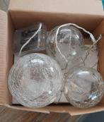 Glazen Ballen met licht  voor kerst, Ophalen, Zo goed als nieuw