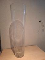 Glazen cilinder vaas conisch model decoratie grote vaas, Ophalen, Overige kleuren, Glas, 50 tot 75 cm
