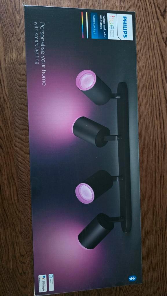 (Nieuw) Philips Hue Fugato Spot 4 - Slimme Verlichting, Huis en Inrichting, Lampen | Plafondlampen, Nieuw, Kunststof, Metaal, Ophalen of Verzenden