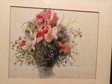 Aquarel G.J. vd S. Bakhuyzen (Vermoedelijk) beschikbaar voor biedingen