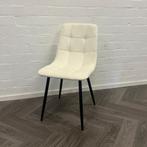 Fluwelen Eetkamerstoelen Wit, Overige materialen, Wit, Ophalen of Verzenden, Zo goed als nieuw