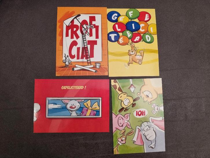 Ansichtkaart gefeliciteerd kaart kaarten (voor goed doel), Verzamelen, Ansichtkaarten | Themakaarten, Ongelopen, 1980 tot heden