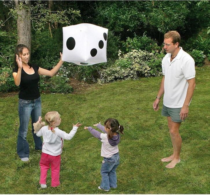 opblaasbare dobbelsteen 26x26x26cm, Kinderen en Baby's, Speelgoed | Educatief en Creatief, Nieuw, Ophalen of Verzenden