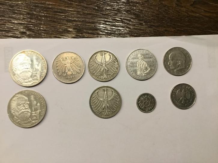 Munten Duitse Marken, Postzegels en Munten, Munten | Europa | Niet-Euromunten, Losse munt, Duitsland, Zilver, Ophalen of Verzenden