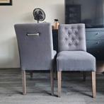 Nette eetkamerstoelen grijs, Ophalen, Gebruikt, Grijs, Stof