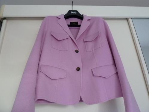 Luciano Barbera luxe pure cashmere jasje, double face, roze, Kleding | Dames, Jasjes, Kostuums en Pakken, Zo goed als nieuw, Jasje