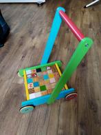 Leuke houten blokken kar te koop, Kinderen en Baby's, Speelgoed | Houten speelgoed, Ophalen, Gebruikt, Duw- of Trekspeelgoed