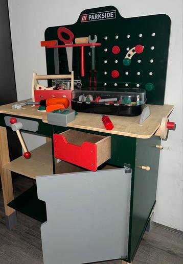 Parkside Speelgoed Werkbank - Veel Accessoires! beschikbaar voor biedingen