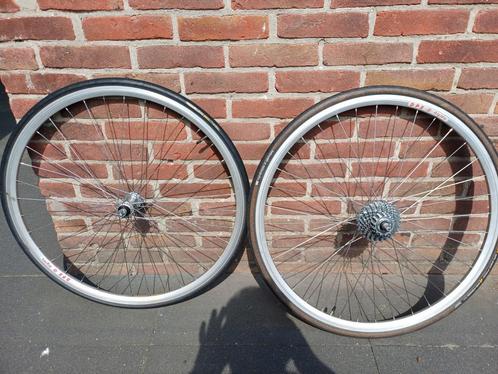 Wielset Rigida DPX met Campagnolo Daytona naven zeldzaam!!, Fietsen en Brommers, Fietsonderdelen, Gebruikt, Racefiets, Wiel, Ophalen