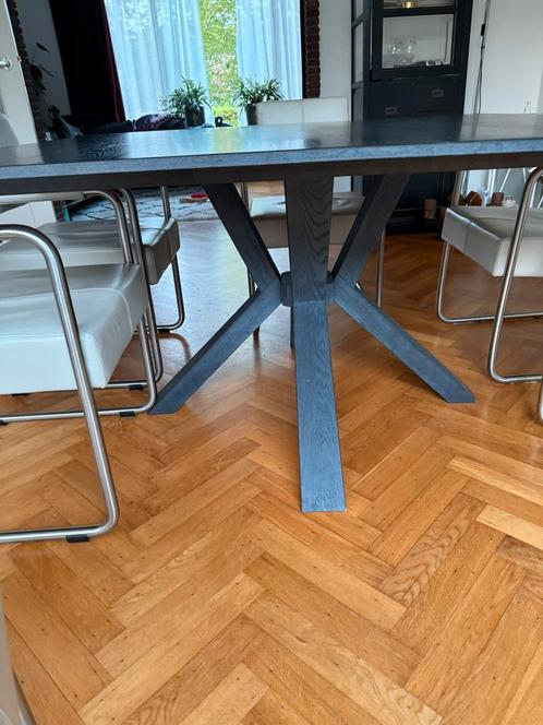 Eettafel vierkant zwart, Huis en Inrichting, Tafels | Eettafels, Zo goed als nieuw, 100 tot 150 cm, Vierkant, Ophalen of Verzenden
