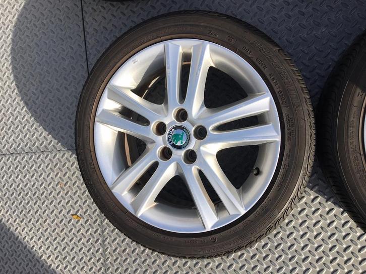6,5 x 16 5 x 100 x 57.1 ET38 met 205 Bridgestone Turanza VAG, Auto-onderdelen, Banden en Velgen, Banden en Velgen, Zomerbanden